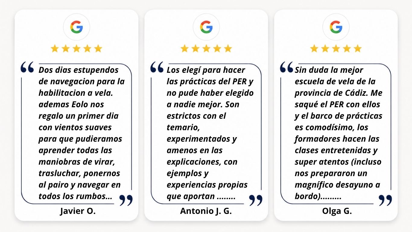 reseñas google a toda vela