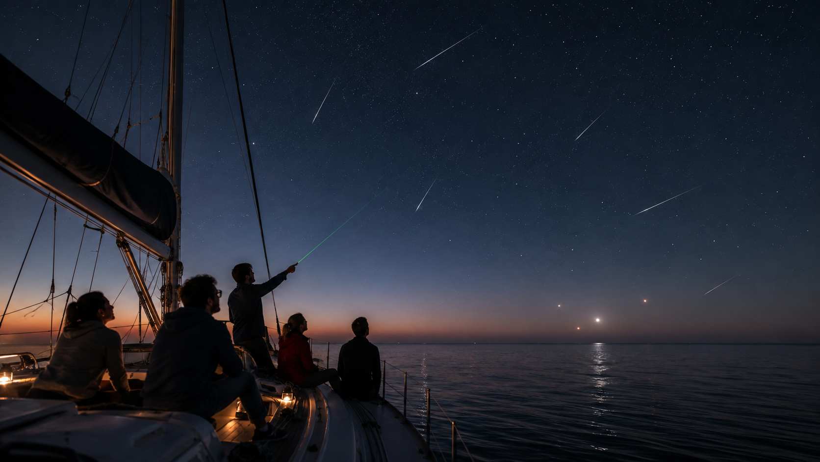 Vista de las Perseidas desde velero